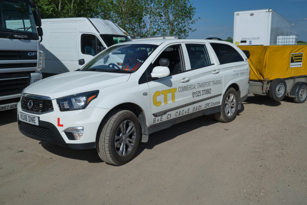 A CTT training vehicle set up with a trailer