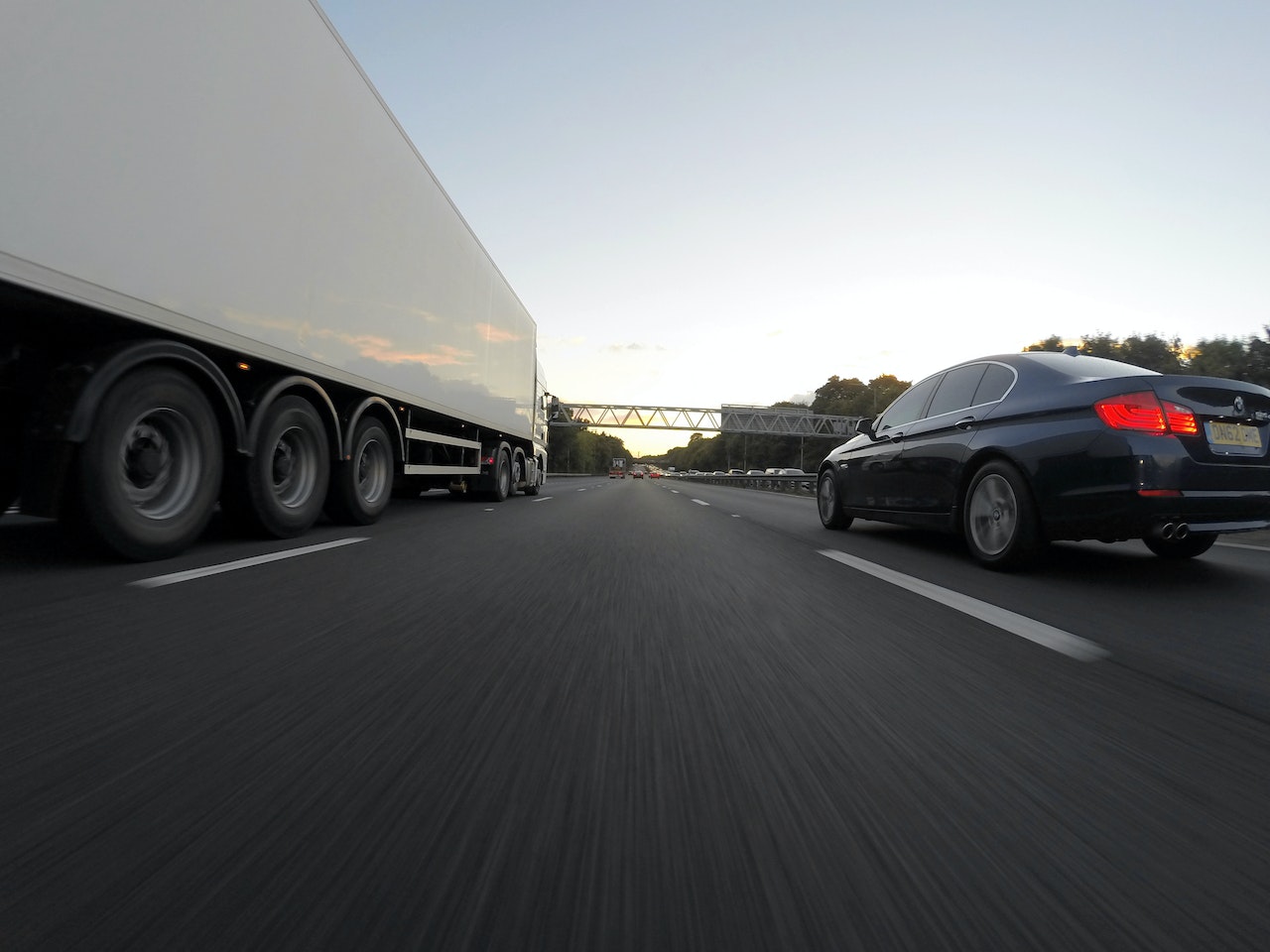 Image of truck on the motorway