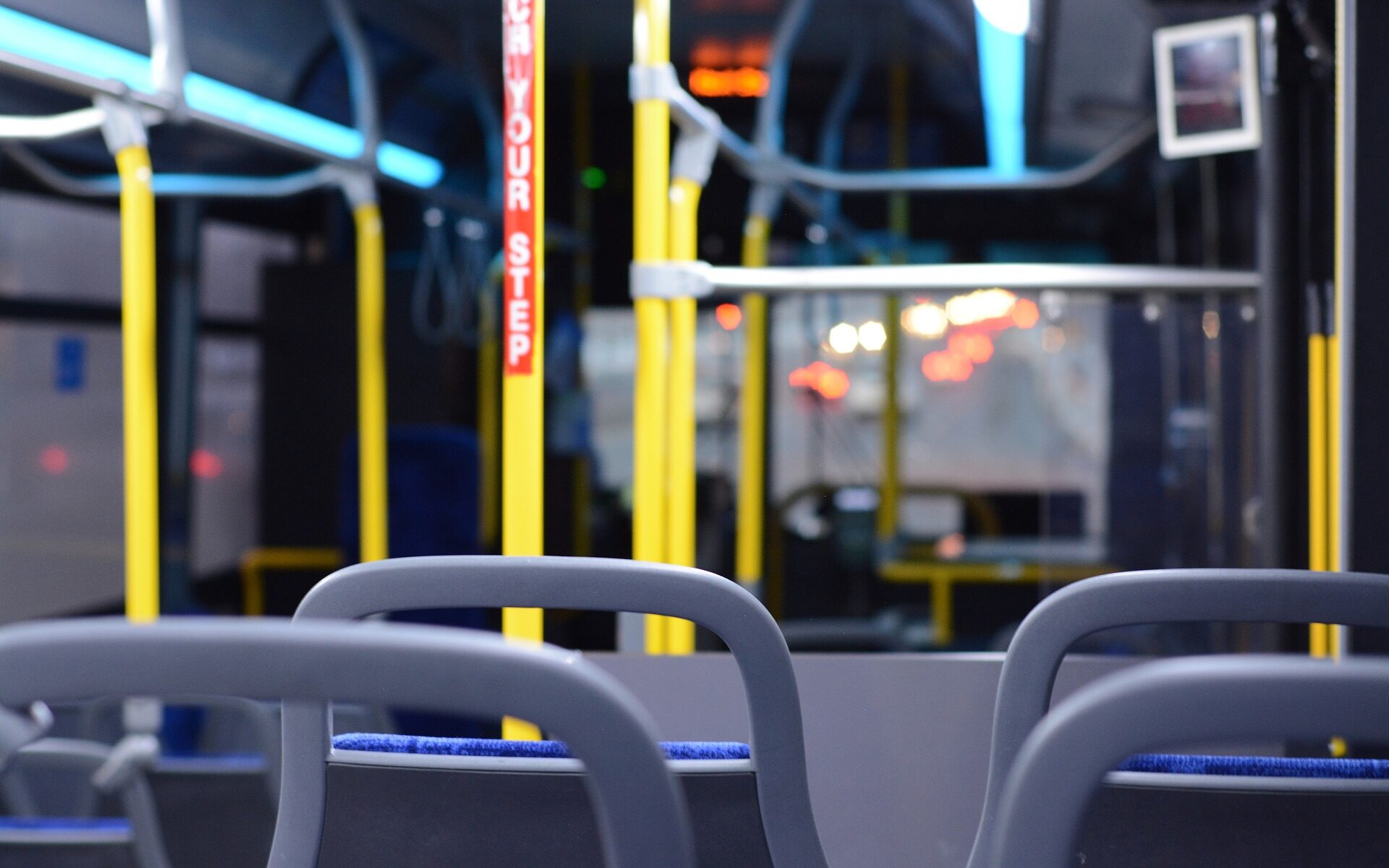 image of an empty bus