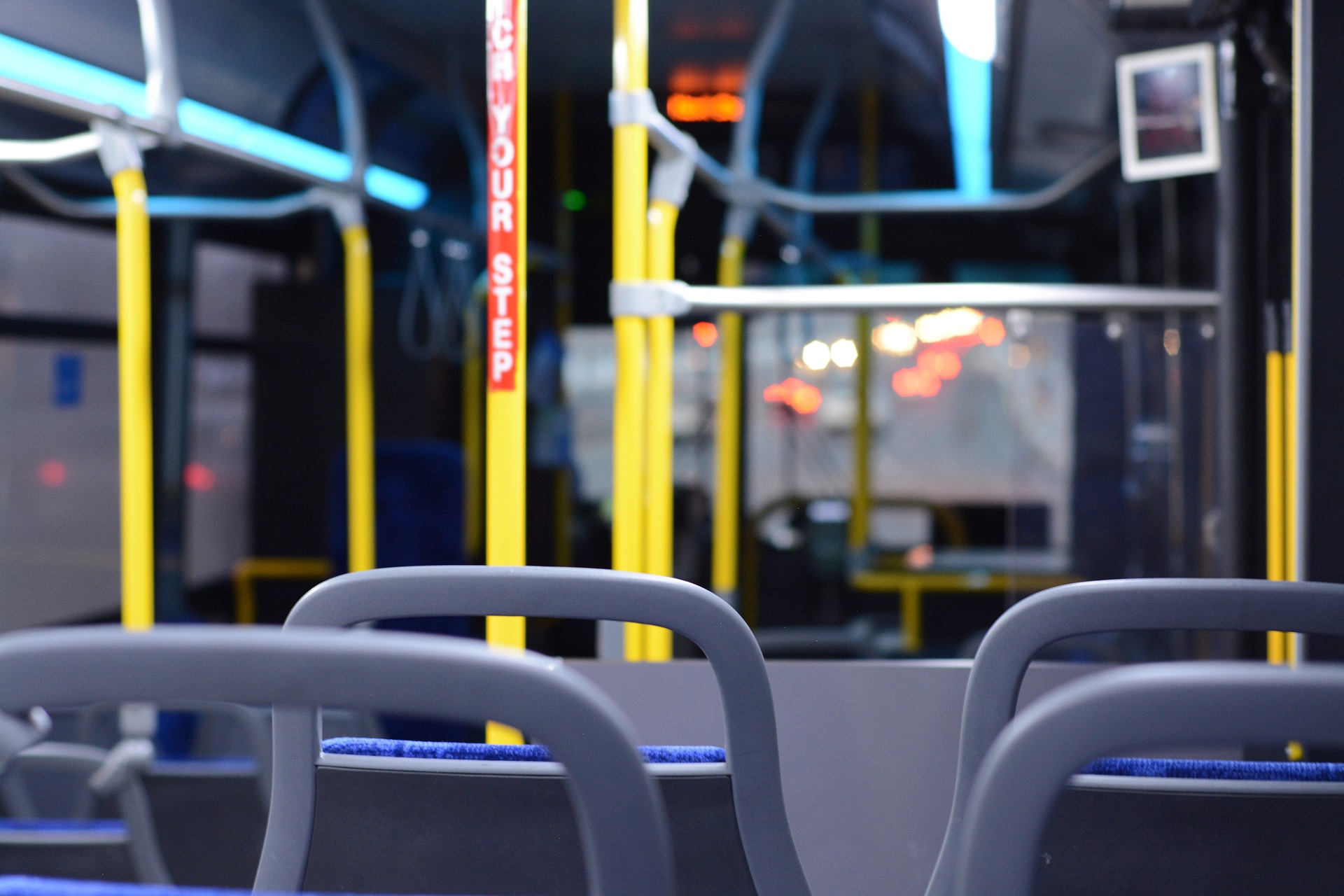 image of an empty bus
