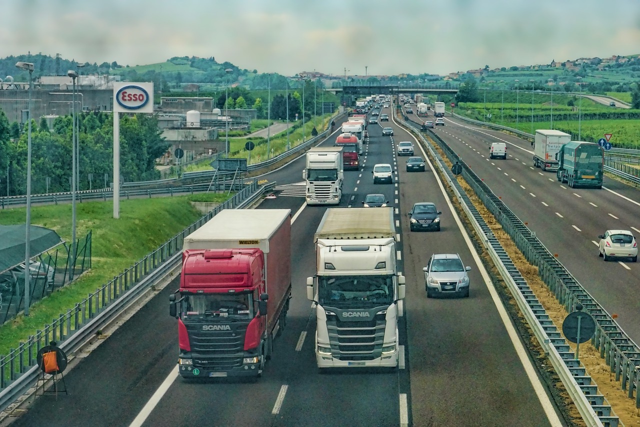 image of lorries driving on the highway