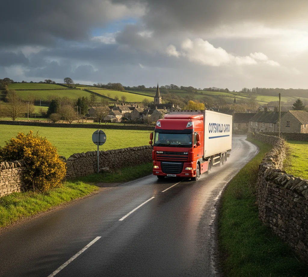 newly qualified hgv driver on country roads